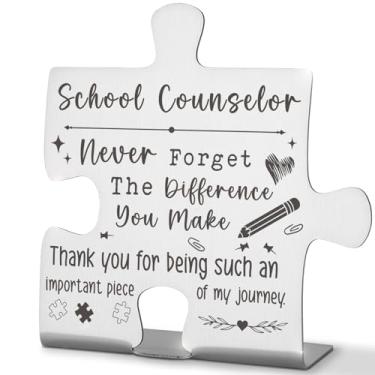 Imagem de Presentes de conselheiro escolar, presentes de agradecimento para conselheiro escolar suprimentos de mesa decoração placas decorativas WZW1