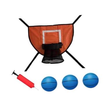 Imagem de menolana Conjunto de cesta de basquete para trampolim, acessórios para trampolim, acessórios macios para jogos de basquete, Basquete Azul