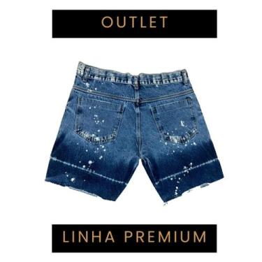 Imagem de Shorts UrbanWave Premium Jeans Azul Masculino - C.H.M JEANS, 40, Azul