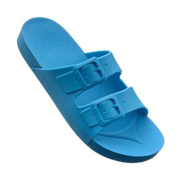 Imagem de Chinelo Slide Feminino com Solado em Micro Expandido - K2, Turquesa, 4
