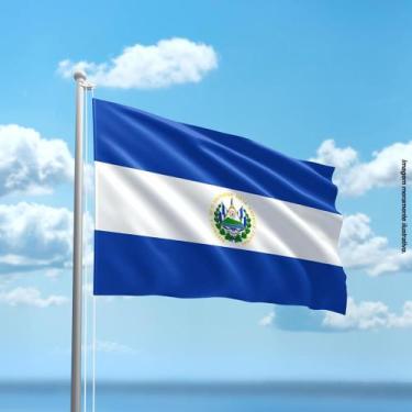 Imagem de Bandeira de El Salvador 80cmx140cm Tecido Oxford 100% Poliéster - Pres