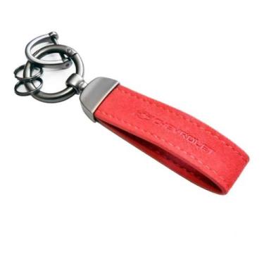 Imagem de Chaveiro Automotivo Chevrolet Camurça Vermelho Luxo Premium - Sterk 