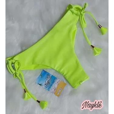 Imagem de Calcinha De Biquíni Fio Duplo - Nayklê Moda Praia , Amarelo néon, P