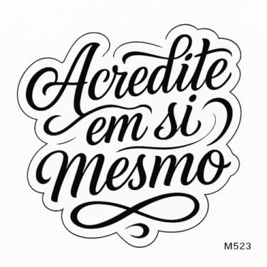 Imagem de Adesivo Notebook 'Acredite em si mesmo' Estilo Caligráfico
