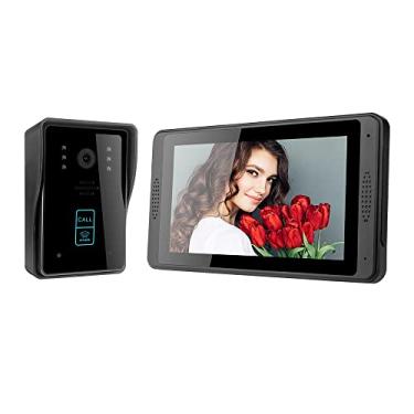 Imagem de Chusui Campainha wi-fi inteligente vídeo porteiro campainha com câmera vídeo campainha tela lcd de 7 polegadas suporte desbloqueio remoto app tuya
