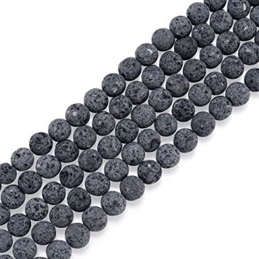 Imagem de Craftdady Contas De Pedra Vulcânica Natural Sem Cera 8 Mm, 460 Peças, Redondas, Pedras Preciosas Rocha Vulcânica, Chakra Cura Energética Solto Para Joias, Artesanato, Pulseira Óleo Essencial