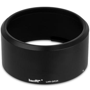Imagem de Haoge Anel adaptador de filtro UV de lente LAR-GR3X de 49 mm para câmera compacta digital RICOH GR3X/GRIIIX HDF para lente de conversão ampla GT-2 GW4 substitui GA-2