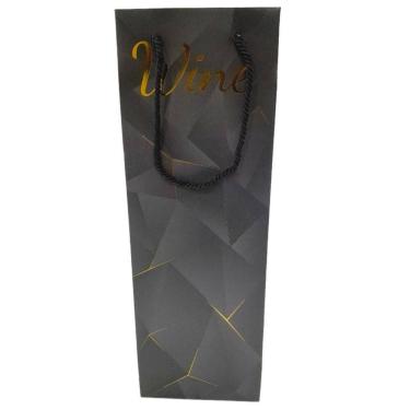 Imagem de Sacola de Presente Para Vinhos  Dourado - Quanhe