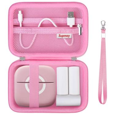 Imagem de Estojo de viagem Supmay para impressora Cabaro Mini, adesivo rosa