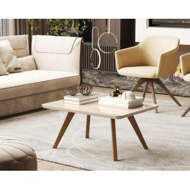 Imagem de Mesa De Centro Decor Off/white Pés Palito - Móveis Decor