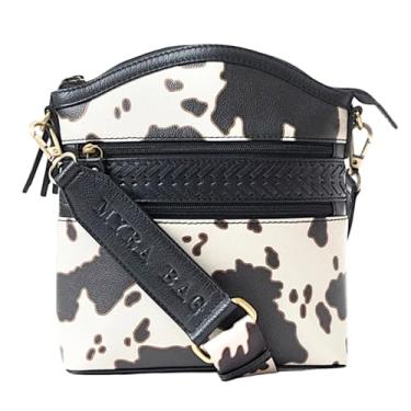 Imagem de Myra Bag Bolsa de ombro feminina de couro ocidental - Bolsa transversal country com estampa de vaca, Osso, Ocidental