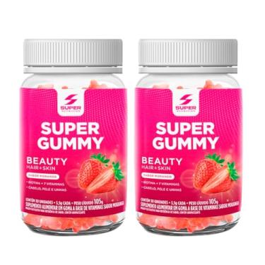 Imagem de Kit 2 Super Gummy Beauty Hair & Skin Sabor Morango - 30 Gomas
