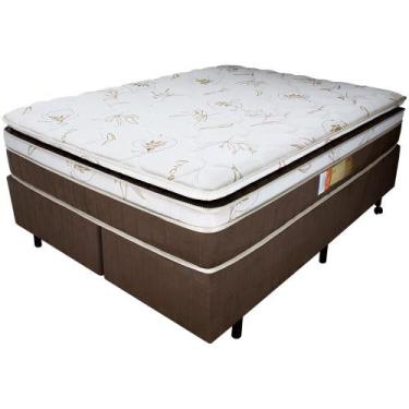 Imagem de Cama Box King + Colchão Royal Relaflex 193x203x61 Mola Ensacada Viscoe