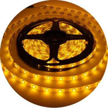 Imagem de Fita Led 3528 Âmbar 300 Leds Rolo De 5m Dupla Face IP65