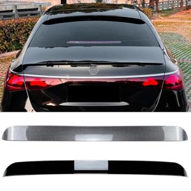 Imagem de Asa traseira do porta-malas compatível com E-Class W214 E260 E300 2024+ Kit de carroceria traseiro Spoiler Trunk Wing Acessórios para carro (aparência de fibra de carbono)