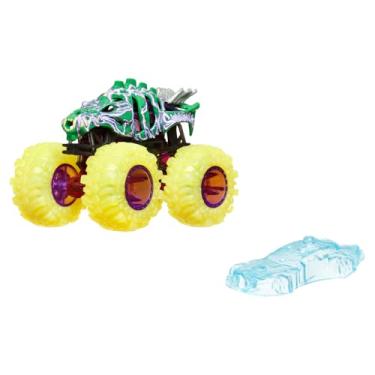 Imagem de Hot Wheels Monster Trucks Veículo de Brinquedo Carro Surpresa Energía de Demolição Escala 1:64 para crianças a partir de 3 anos