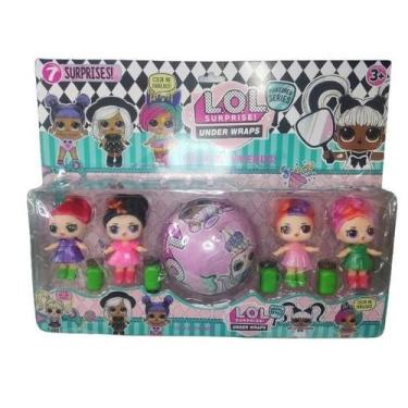 Imagem de Cartela Kit 4 Boneca Unicórnio Brinquedo Lol Bola Surpresa - Layers, N
