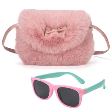 Imagem de LJCTULY Bolsa para meninas pequenas - Bolsa infantil com lindo laço - Mini bolsa transversal fofa para crianças - presente de aniversário para meninas (rosa choque)