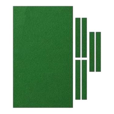 Imagem de Pegciuho Toalha de Mesa de Bilhar, Conjunto de Almofadas para Mesa de Sinuca, Toalha de Mesa de Sinuca com 6 Peças E Tiras, M Green