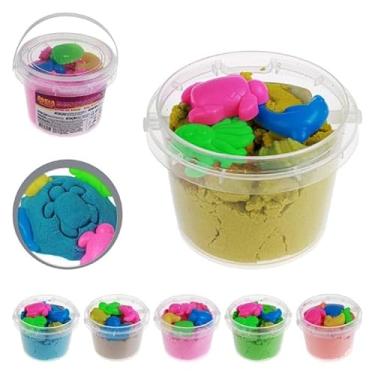 Imagem de Areia 300g no Pote com 4 Moldes – Brincadeira e Diversão Garantidas