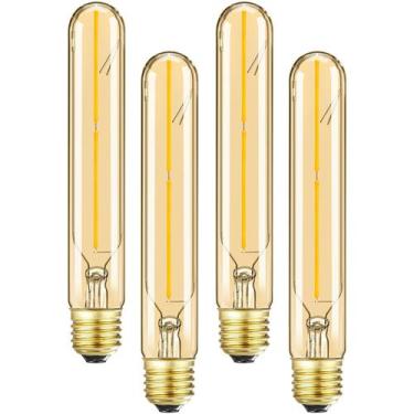 Imagem de Lâmpada LED LVYE T10 4W 400LM regulável E26 2700K 120V, pacote com 4