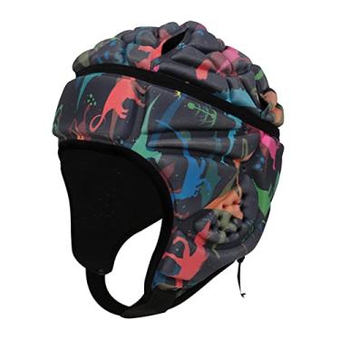 Imagem de Simhoa Chapéu de Rugby Roller Hat protetor para cabeça, protetor de cabeça de rugby, acolchoado colisão de impacto para crianças, colorido