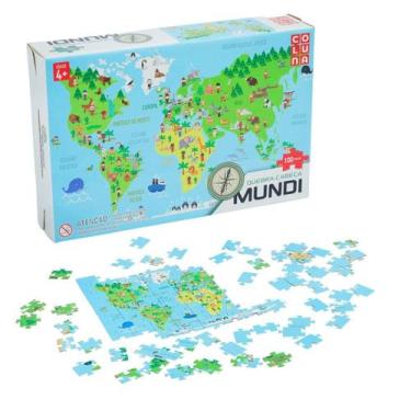 Imagem de Quebra Cabeça 100 Peças Mundi - Tudo em Caixa