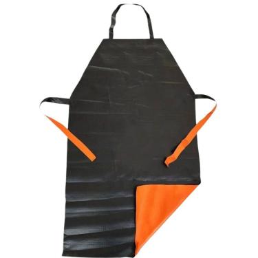 Imagem de Avental de PVC Tevira KP1000 Laranja/Preto Plastcor CA 21208