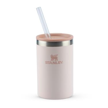 Imagem de Stanley - Can Cooler com tampa e canudo, copo térmico de 296 ml para manter as bebidas em lata geladas, Rose Quartz