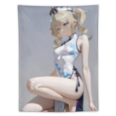 Imagem de LIEGBMEU Tapeçaria de biquíni sexy anime menina 152.4 cm x 203.2 cm interior exterior parede colcha arte decoração de tapeçaria caprichosa, AF113