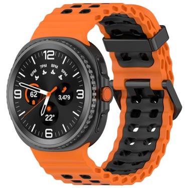 Imagem de Pulseiras esportivas para Samsung Galaxy Watch 8 de 40 mm e 44 mm/8 Classic de 46 mm, feminino/masculino, pulseira de silicone respirável sem lacunas para Samsung Galaxy Watch 8 Classic de 46 mm/8 44