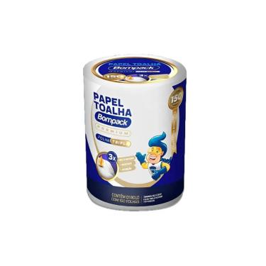 Imagem de Papel toalha para cazinha contém 1 rolo com 150 folhas Bompack