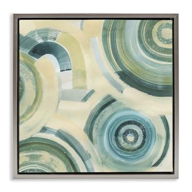 Imagem de Stupell Industries Passiflora Fractals Round Passiflora Gray Framed Floater Canvas Wall Art Design por Grace Popp, 18 x 18