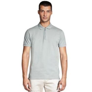Imagem de Polo casual Aramis Piquet Zíper verde Tamanho:XGG;Cor:-Masculino