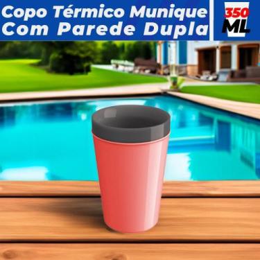 Imagem de Caneca Copo Térmico Plástico 350 Ml Café Chá Suco Cerveja Bebida Chopp