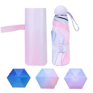 Imagem de Guarda-chuva compacto de viagem para sol e chuva TIME LOVER (roxo)