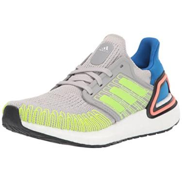 Imagem de adidas Tênis masculino Ultraboost 20, Cinza/Verde sinal/Azul glorioso, 11.5