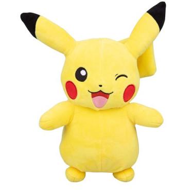 Imagem de Brinquedo de pelúcia Pokémon Winking Pikachu 30cm - Crianças de 2 anos