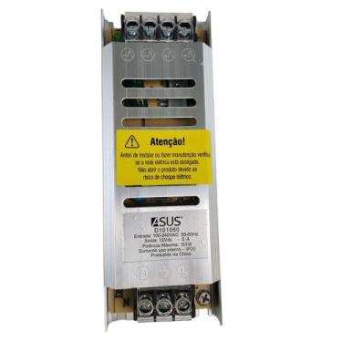 Imagem de Fonte Chaveada Driver Slim 12v 5a Perfil Fita De Led Camera Cftv Lustr