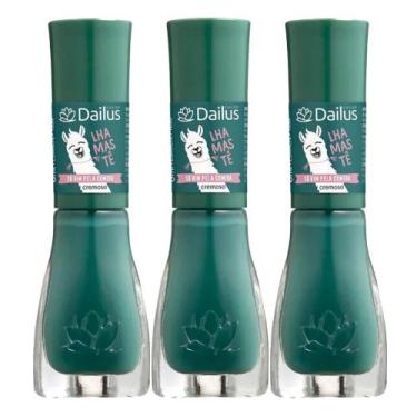 Imagem de Kit 3 Esmalte Dailus Lhamastê Cor Só Vim Pela Comida com 8ml
