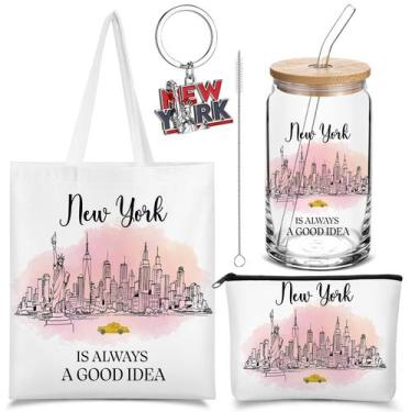 Imagem de Conjunto de presentes de viagem Chuangdi New York com bolsa de lona e 