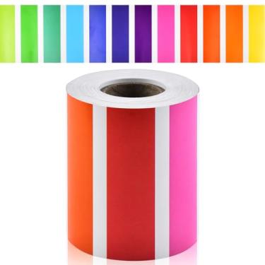 Imagem de Yoodelife 60 m listras coloridas borda reta acabamento rolo arco-íris sala de aula quadro de avisos decorações para escola quadro negro decoração de parede escritório