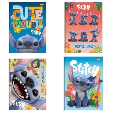 Imagem de Caderno Brochura 80F Stitch Movie Foroni Capa Dura
