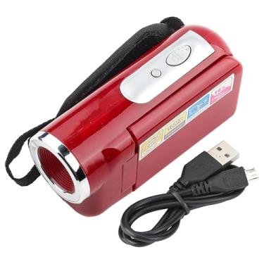 Imagem de Filmadora Infantil, Filmadora Digital, Filmadora Digital HD Portátil para Crianças Com Tela LCD TFT, Suporte para Brinquedos, Cartão de Memória, (Vermelho)