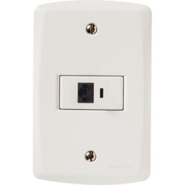 Imagem de Conjunto 4x2 com 1 Tomada Telefone RJ11 Tramontina Lux2 Branco