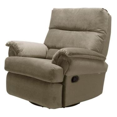 Imagem de Poltrona Reclinável MH-1217 Herval Estofada sem Massageador Veludo Chocolate B