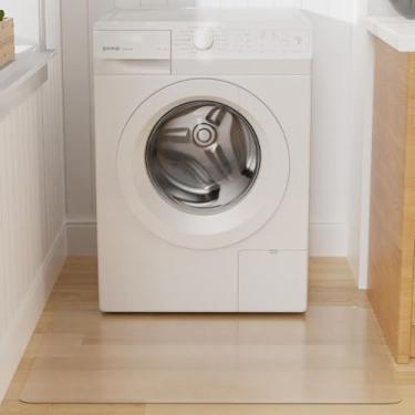 Imagem de FUNMAT Tapete de vinil, protetor de piso antiderrapante de 9,5 cm x 7,6 cm para casa, tapete de brincar resistente a manchas para crianças, tapete de geladeira, tapete de vinil antiarranhões para