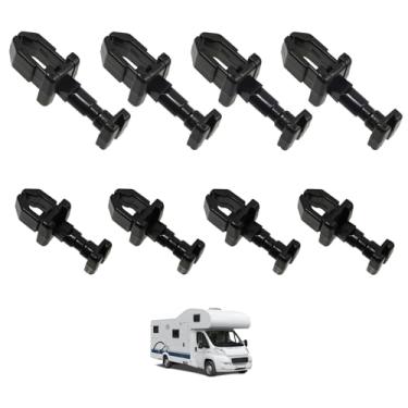 Imagem de YENOVO Pacote com 8 clipes de tampa de ventilação de geladeira RV compatíveis com Norcold 617772, fixadores de painel de quarto de volta duráveis, peças de reposição de trava de ventilação de
