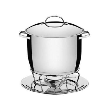 Imagem de Rechaud Inox Tramontina Cilíndrico 7,4L - 4 Peças 65650/680