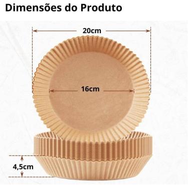 Imagem de 50pcs Air Fryer Paper Air Fryer Papel fritadeira de ar forro de papel descartável Descartável 